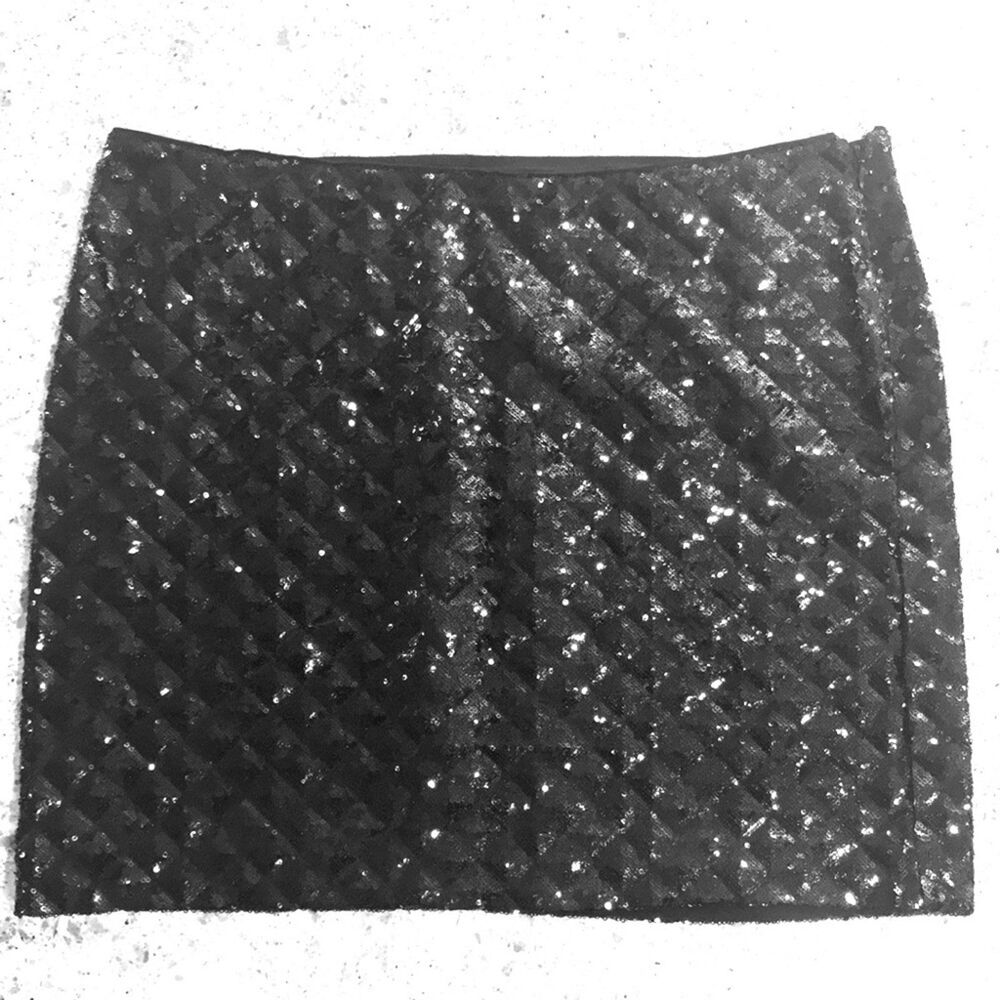 Banana Republic Black Sequin Mini Skirt 14